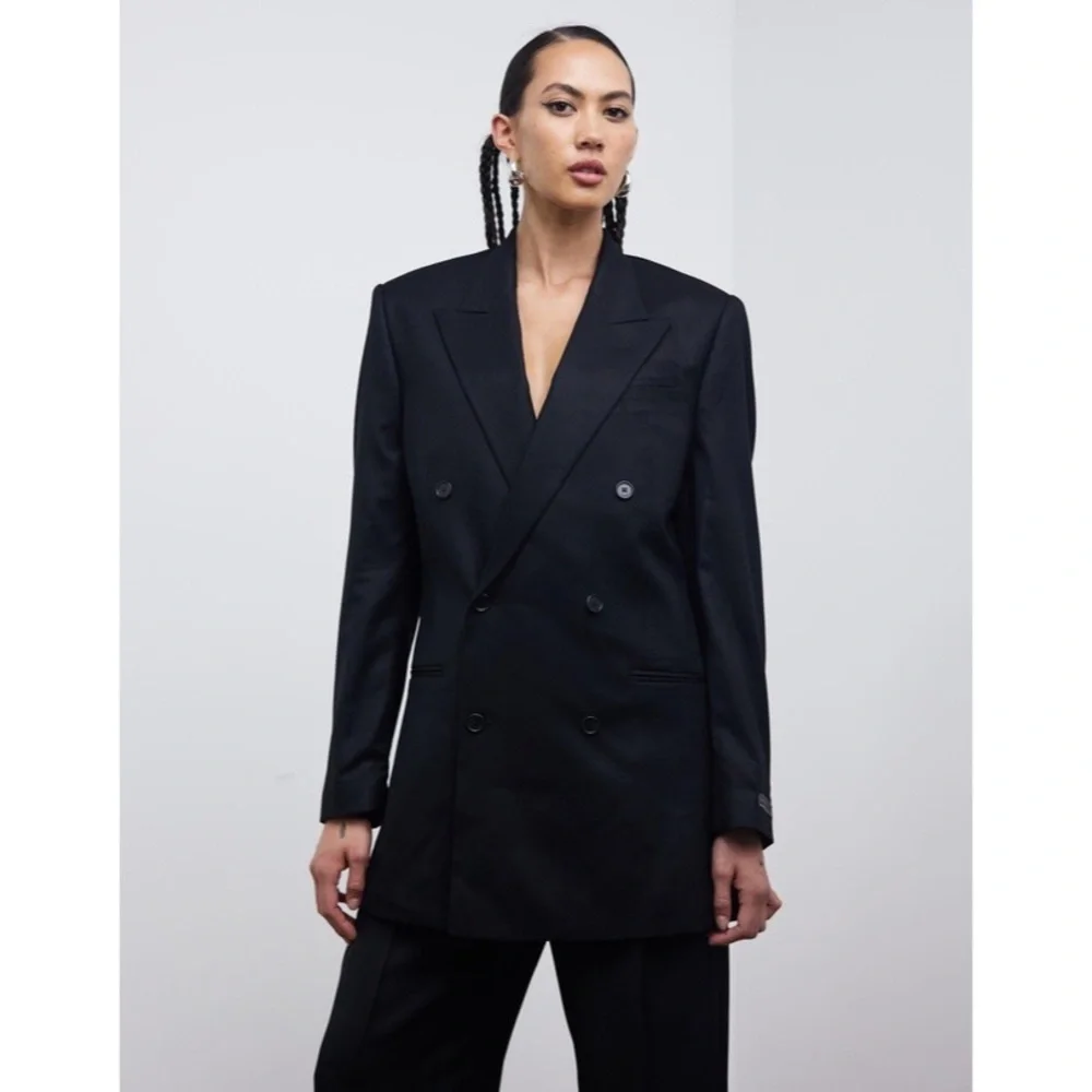 NWT EYTYS Milo Blazer in Black Oversized Boxy Minimalist Sophisticated Business - Picture 2 of 10